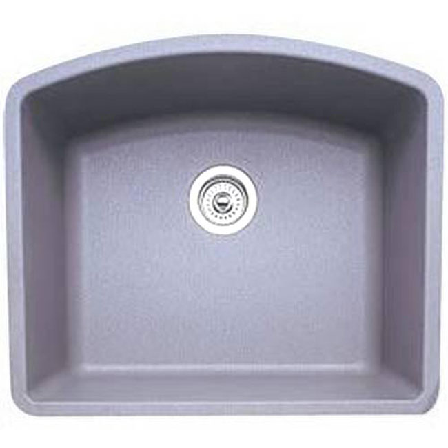 Blanco 440173 Diamond 24" x 21" Single Bowl Silgranit Undermount Kitchen Sink Metalic Gray